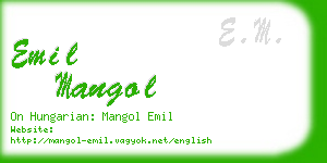 emil mangol business card